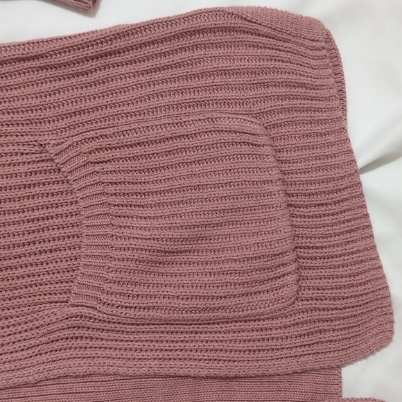 Madewell Nolan Ribbed Pocket Sweater Cardigan, Color Dried Petal Pink Size XXS - Picture 7 of 15